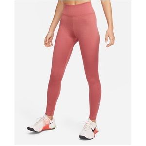 Nike NWOT Pomegranate Therma-FIT One Women's Mid-Rise Leggings-L